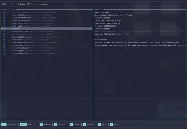 ccpm terminal UI